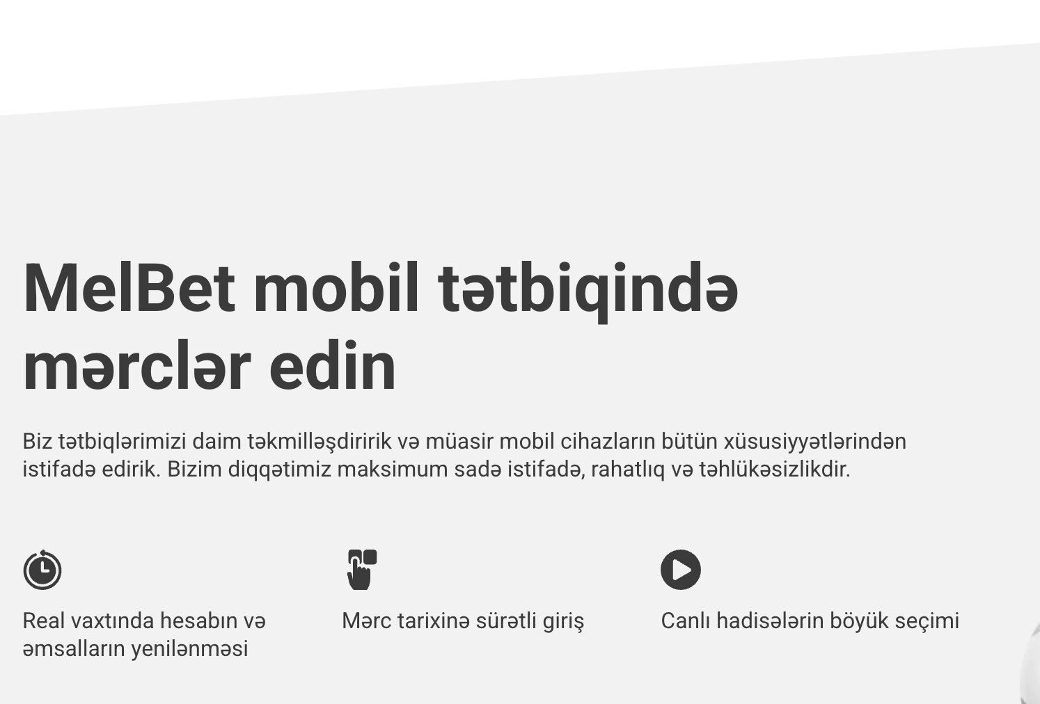 Melbet mobil tətbiqi