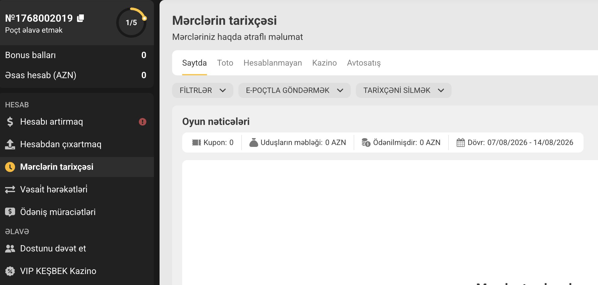 Melbet mərc tarixçəsi