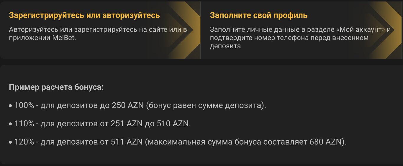 Правила приветственного бонуса Melbet