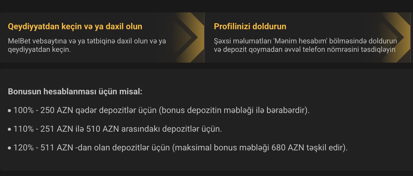İlk bonus qaydaları